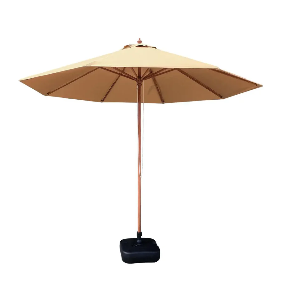 10-ft Center Pole Aluminum Umbrella: Portable Sun Shelter for Industrial Sites